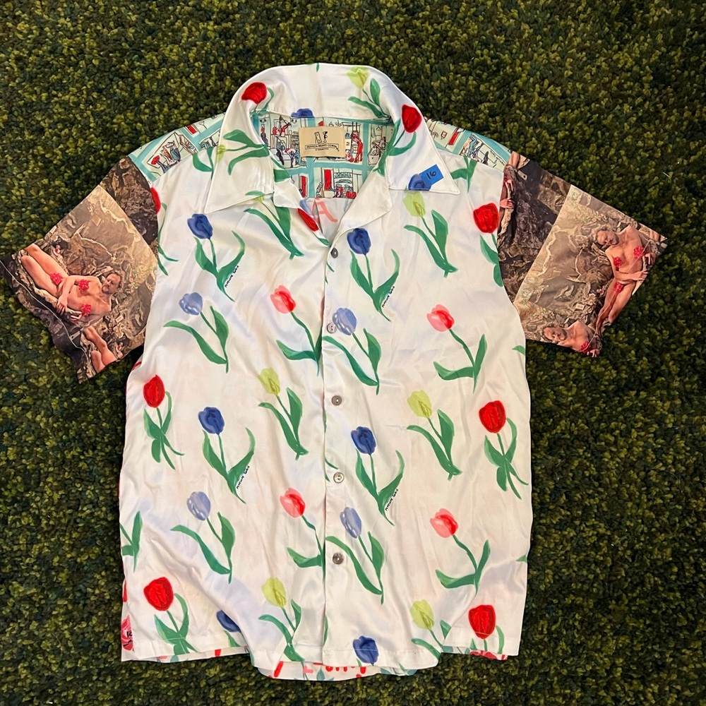 Scrap Satin Shirt by Fashion Brand Company
